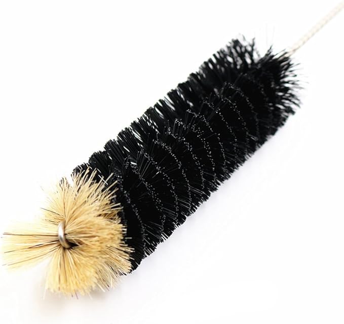 Long Bottle Brush, 17 in Bendable Cleaner Brushes for Cleaning Neck Beer Bottles, Wine, Baby Bottles, Water Bottles, Tumblers, Flask, Bird Feeder, Vase and Brewing Supplies black/2Pack