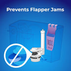 Toilet Tank Tablet Holder with 2 Blue Toilet Bowl Tablets, 8.97 x 3.22 x 2.25 Inch Tablet Holder - Prevents Flapper Jams & Residue, Extends Life of Drop-In Cleaner Tablets