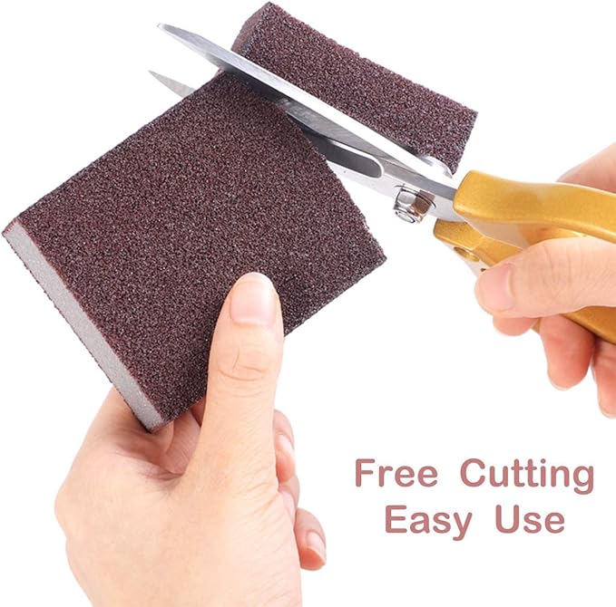 Carborundum Sponge Nano Emery Sponges Caspian Stone Pot Clean Brush Rust Eraser Grit Scouring Pads Pot Cleaning Pads with Carborundum Washing Kitchen Cleaner Tool 8pc