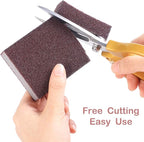 Carborundum Sponge Nano Emery Sponges Caspian Stone Pot Clean Brush Rust Eraser Grit Scouring Pads Pot Cleaning Pads with Carborundum Washing Kitchen Cleaner Tool 8pc
