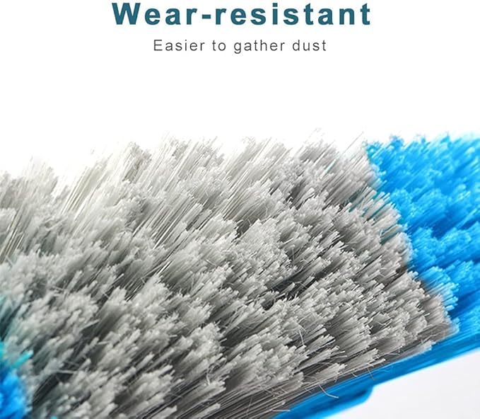 LandHope Heavy Duty Broom, 15.75in Wide Push Broom, 45.67in Long Handle, Adjustable, Floor Sweeper for Indoor Outdoor Commercial Warehouse Home Kitchen Patio Garden Garage