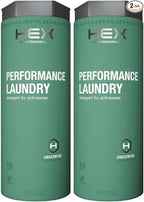 HEX Performance Laundry Detergent, Unscented, 100 Loads (Pack of 2) - Designed for Activewear, Eco-Friendly, Concentrated Formula