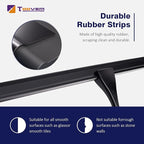 14'' Shower Squeegee, TOOVEM Squeegee for Shower Glass Door for Glass Doors, Windows, Bathroom, Car Windshield, Black