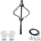 Flex‑Shaft Sewer Descaling Chain, Multi-Purpose PVC Pipe Maintenance Tool, Flex-Shaft Sewer Descaling Tool, Drain Clog Remover, Pipeline Unclogging Tool, for 16mm Spring, Without Spring