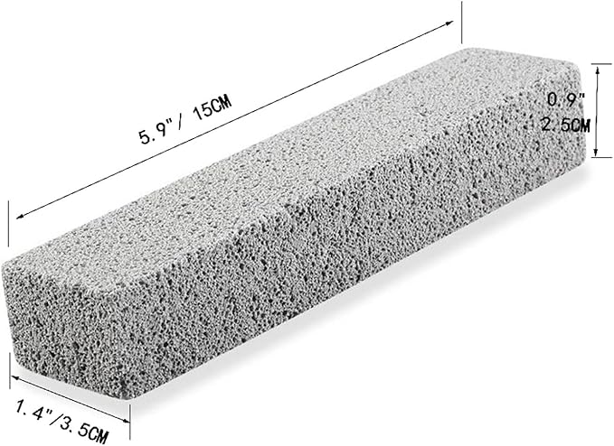 6 Pack Pumice Stone for Toilet Bowl Cleaning, Scouring Stick Remove Toilet Bowl Hard Water Rings, Calcium Buildup and Rust Suitable for Cleaning Toilet, Bathroom, Kitchen Sink, Grill（Gray