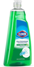 Clorox Ultra Concentrated Liquid Dish Soap with OXI, Citrus & Sage Scent - Dishwashing Detergent, Bleach-Free Formula Powers Through Grease, 26 Fl Oz - 2 Pack