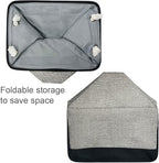 TcaFmac Organization and Storage Basket for Shelves - 16x12x12 inch Large 2 Pack Collapsible Storage Boxs for Organizing, Fabric Storage Cubes for Closet Cloth Toy Books Kids(Black&Grey)