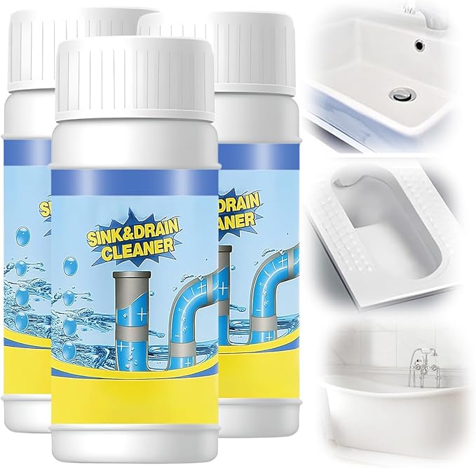 Sink & Drain Cleaner Powder, Powerful Sink Cleaner Powder for Bathroom & Kitchen Dredging (3 PCS)