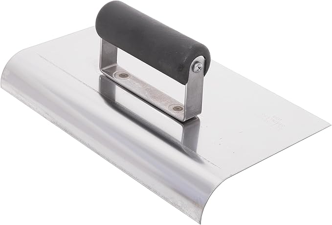 MARSHALLTOWN QLT Stainless Steel Hand Edgers, Plastic Handle, 254mm Length, 152mm Width, 25mm Radius, 29mm Lip, Made In The USA, CE534SP