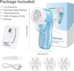 Fabric Shaver, Lint Remover for Clothes, Electric Lint Remover with 3 Replaceable Blades, Removes Fabric Pills, Rechargeable Sweater Defuzzer Pill Remover, Depiller Effectively Remove Pills, Lint