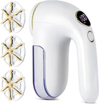 Fabric Shaver, Electric Lint Remover Rechargeable with LED Display, 6-Leaves Blades, 3-Speeds Adjustment, Sweater Shaver to Remove Fuzz, Lint, Pills for Clothes and Furniture, White