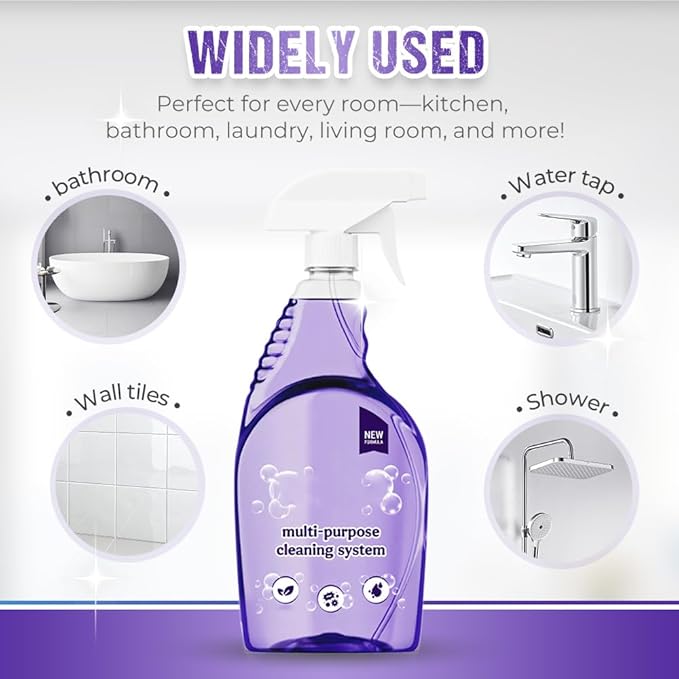 Fliwos Spray Oven Cleaner, 2026 Upgraded All-Purpose Spray Cleaner with Concentrated Cleaning Tablets, Multi-Surface Cleaning Spray for Oven, Grill, Kitchen, Bathroom and Home (1 Bottle+6 Pcs)