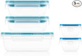 Snapware Plastic Total Solution 5-Pack (Mixed Sizes) Food Storage Containers Set, Leakproof & Airtight Plastic Locking Lids Rectangular Tupperware, BPA-Free Lids, Microwave Dishwasher Freezer Safe