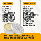 Rhoose Point Remedies Beeswax Polish for Stone & Concrete 7.0 Fl Oz – Cleans, Seals & Protects Natural & Man-Made Surfaces inc. Marble, Quartz, Granite, Slate, Ceramic.