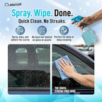 Nanoskin CRYSTAL-CLEAR VOC-Free Glass Cleaner, 32 Oz. Pack (2x16 Oz) - Advanced Eco-Safe, Streak-Free Shine, Multi-Surface Cleaning Solution | For Auto, Home, Office, & Commercial Use | 40:1 Dilution