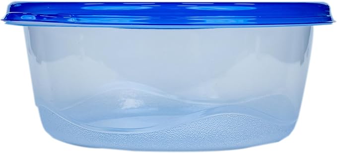 Glad GladWare Big Bowl Food Storage Containers with Lids, Large Round BPA Free Plastic Containers for Soups, Salads, and Meal Prep, Lock Tight Seal, Microwave Dishwasher Safe, 48 Oz, 3 Count - 6 Pack