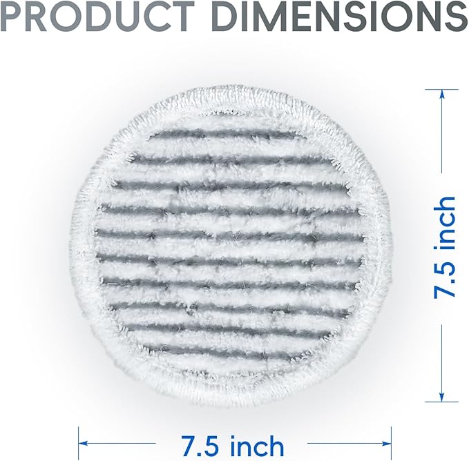 8 Pack Steam Mop Replacement Pads for Shark S8001 S7001 S7201 S7000AMZ S8201 Steam and Scrub Mop Pads Repeatedly Washed for All Floors Cleaning