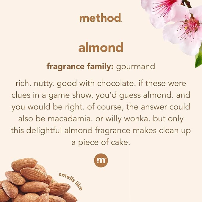 Method Squirt + Mop Hardwood Floor Cleaner Refill, Almond, 68 Ounce