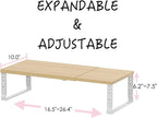 Adjustable Metal Shelving Unit, Stackable & Expendable Storage Rack for Home/Office/Kitchen, Space-Saving，Sturdy&Durable，Easy Assembly (1PACK/Large/White/Burlywood