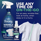 Downy Wrinkle Releaser Spray, All In One Formula, Removes Wrinkles, Static and Odor Eliminator, Crisp Linen Scent, 33.8 Fl Oz (Packaging May Vary),(Pack of 4)