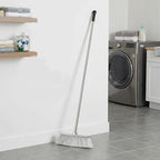 Indoor Soft Bristles Angle Sweeping Broom with Long Handle for Kitchen Hardwood Floor Cleaning (Broom)