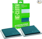 E-Cloth Microfiber Window Cleaning Cloth Kit - Glass Cleaning Cloth for Windows, Mirrors, Cars, Lenses, Eyeglasses, & More, Streak Free Clean, Machine Washable Reusable Towel - Green (2 Kits)