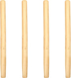VOSAREA 4PCS Wooden Shovel Handle Replacement Solid Ash Wood Straight Handle - Wood Handles for Shovels - Hoes and Garden Tools Ideal for Landscaping and Gardening 39cm/15.35in