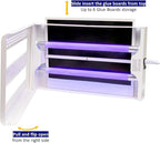 Awoco 11W 100V-240V LED Wall Mount or Table Standing Sticky Fly Trap Lamp for Capturing Flies, Mosquitoes, Moths and Flying Insects (Fly Trap + 6 Glue Boards)