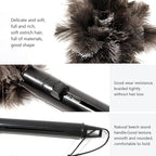 Retractable Ostrich Feather Duster for Cleaning, 15 Inch Fluffy and Natural Feather Duster with Retractable Handle， Reusable Eco-Friendly Handheld Cleaning Supplies(5PCS)