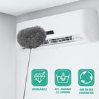 Ceiling Fan Cleaner Duster,Reusable Microfiber Ceiling Fan Blade Cleaner Duster with Extendable Long Handle Removable 13 to 48 in for Cleaning Bookshelves,Door,Window Top (Gray)