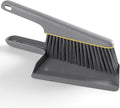 Small Broom and Dustpan Set, Hand Mini Dust-Pan and Brush, Handheld Portable Compact, 1 Piece, Gray