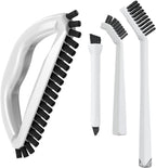 Grout Cleaning Brush Set (4 Pcs) Heavy Duty Hand Grout Scrub Brush & Detail Cleaning Brush Set for Baseboards,Floor, Corners, Shower, Bath Tub & Tiles