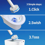 60pc Refills Disposable Toilet mats Brush Cleaning System, Toilet Cleaning Brush, 60 Replacement Brush Heads, No Handle or Base，Toliet Wand Refills,Toilet Bowl Clean Refill Pads,Toilet Scrubber Refill