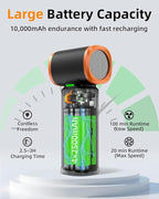 [Upgraded] Compressed Air Duster, 180000RPM High-Velocity Electric Air Duster with Stepless Speed Control, Rechargeable Portable Cordless Air Blower for Home, Car, Computer, and Keyboard Cleaning