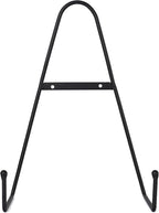 Milltown Merchants™ Metal Display Stand - Free Standing or Wall Mounted Decorative Plate Holder - Versatile Plate Hanger Stand - Black Metal Plate Stand - (2 Pack, X-Large)