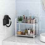 HNRLOY Bathroom Counter Organizer,Bathroom Countertop Organizer,Counter Shelf,Countertop Storage,Organization and Storage,Makeup Shelf,Sink Caddy(Grey 2 Tier)