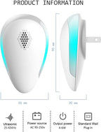 Ultrasonic Pest Repeller Indoor, 6 Pack Pest Repellent Ultrasonic Plug in Electronic Repeller for Mosquito, Spider, Bugs, Mice, Ant, Insects, Roach, Non-Toxic