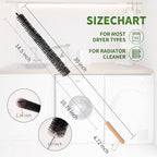 Dryer Lint Brush Vent Cleaner 30 inch Refrigerator Coil Cleaning Brushes Clothes Trap Duct Remover, Crevice Cleaning Brush, Washing Machine Cleaning Tools for Household (2 Pack)