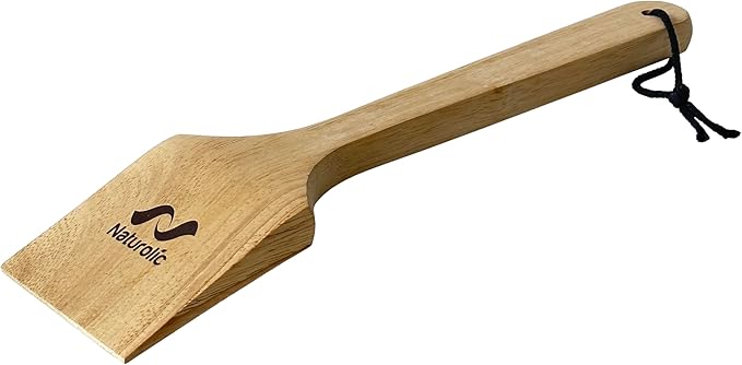 Naturolic All-Natural Wooden Grill Scraper Tool 16" | Bristle-Free Grill Cleaner for Outdoor Grill | Eco-Friendly BBQ Cleaning Tool for Safe Grate Care