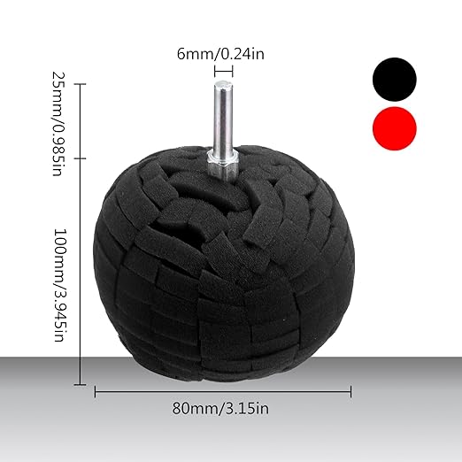 5Pcs Aluminum Polishing Kit Foam Sponge Polishing Balls Wheel Polishing Kit for Drills, Car Wheel and Polisher Kits for Car Care, Chrome, Rims, Metal, Plastic, Ceramic and Glass.