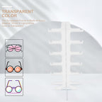 Multi-Layer Sunglasses Rack Eyeglasses Holder Stand Plastic Storage Organizer 6-Tier Display for Sunglass Collection Countertop Eyewear Display