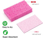 24 - Pack Non-Scratch Scrub Sponges - Sponges for Dishes and Washing Dishes, Cleaning Sponges for Kitchen Home and More（Pink）