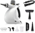 Steam Disinfection Cleaner, Handheld Pressurized Steamer with 9-Piece Accessories for Multi-Surface Cleaning, Natural Sanitization for Kitchen, Floor (1 x Steam Cleaner Kit)