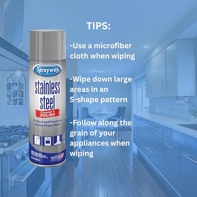 Sprayway Water-Based Stainless Steel Cleaner, 15 Fl Oz (Pack of 1)