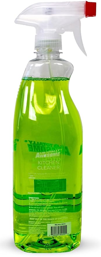 La's Totally Awesome Daily Kitchen Cleaner Spray, For Sink, Cooktop, Oven and more, Plant-Derived Formula, 32 Fl Oz (Pack of 4)