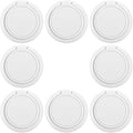 FUOYLOO 8pcs Adhesive Wall Glasses Organizer - 180° Folding Eyewear Storage Rack for Small Spaces - Eyeglass Holder for Home and Office Use White
