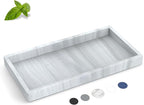 Silicone Bathroom Tray,Shatterproof Silicone Tray for Bathroom Counter,Small Vanity Tray for Bathroom Soap Dispenser Tray Toilet Tank-7.8 * 3.9in