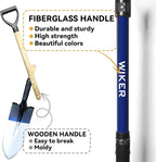 WIKER Spade Shovel,Sharp Shooter Shovel,Shovels for Digging,Planting,Trenching,Gardening,Drain Spade with Fiberglass Handle Heavy Duty,Blue,45 inches