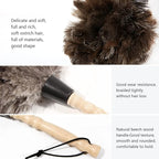 Ostrich Feather Duster 14 inch Fluffy Natural Genuine Ostrich Feathers with Wooden Handle and Eco-Friendly Reusable Handheld Ostrich Feather Duster for Cleaning Supplies(10PCS)