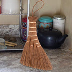 2PCS Small Whisk Broom, Mini Hand Held Straw Soft Broom Tea Tray Cleaning Brush Hand Sweeper Tea Set Accessories